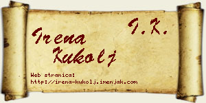 Irena Kukolj vizit kartica